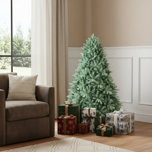 HomeRoots 6' Full Spruce Christmas Tree - Lifelike, Easy Setup with 1,194 Branch Tips for Festive Holiday Cheer! 709807