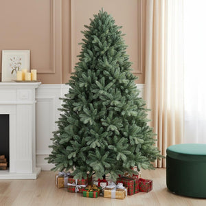 HomeRoots 7' Full Lifelike Spruce Christmas Tree - 2,518 Tips for a Lush Holiday Display, Easy Setup & Customizable 709808
