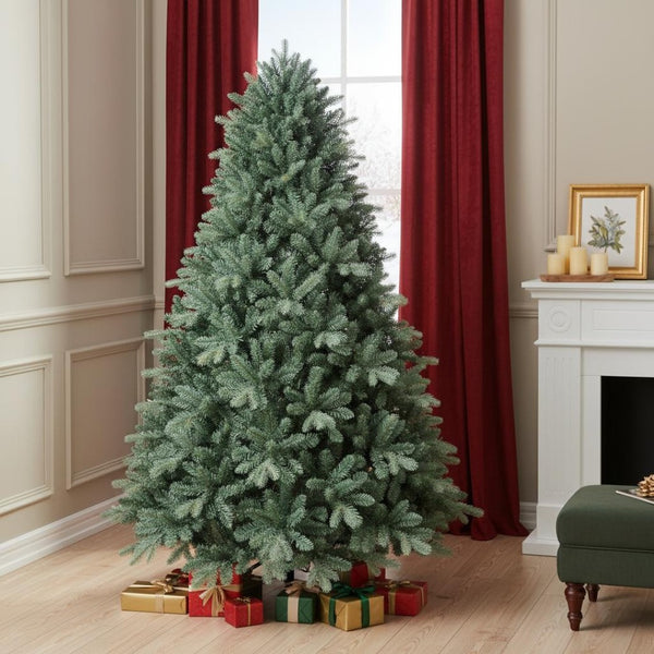 HomeRoots 7.5' Full Spruce Christmas Tree - Lifelike Holiday Centerpiece with Easy Setup & Customizable Decor 709809