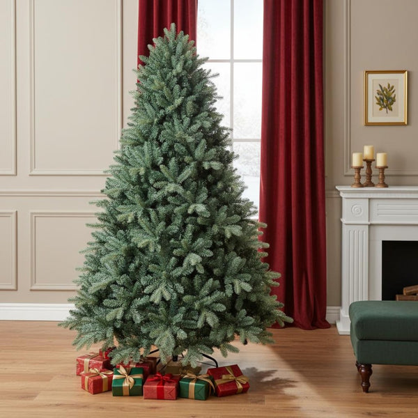 HomeRoots 8' Full Spruce Christmas Tree – Lifelike, Easy Setup, Durable with Sturdy Stand for Holiday Cheer! 709810