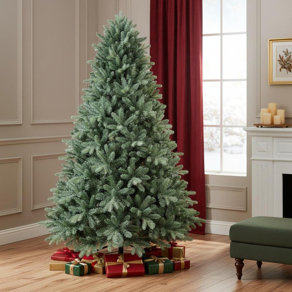 HomeRoots 9' Full Spruce Christmas Tree - Lifelike, Low-Maintenance Holiday Centerpiece with 4,368 Tips 709811