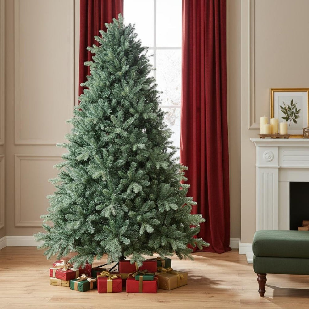 HomeRoots 4' Pre Lit Full Spruce Christmas Tree - Lifelike Green Foliage, 200 LED Lights & Quick Assembly 709812