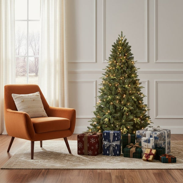 HomeRoots 6' Pre Lit Full Spruce Christmas Tree - Lush Green Elegance with 350 LED Lights for Holiday Cheer! 709814