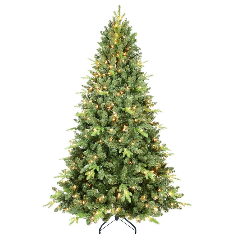 HomeRoots 9' Pre-Lit Full Spruce Christmas Tree - Lush PVC Needles, 800 Warm White LEDs & Easy Setup for Holidays 709816