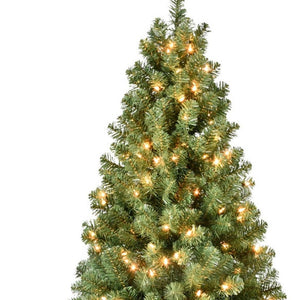HomeRoots 7' Full Spruce Pre-Lit Christmas Tree with Warm LED Lights - Perfect Holiday Decor for Any Space 709824