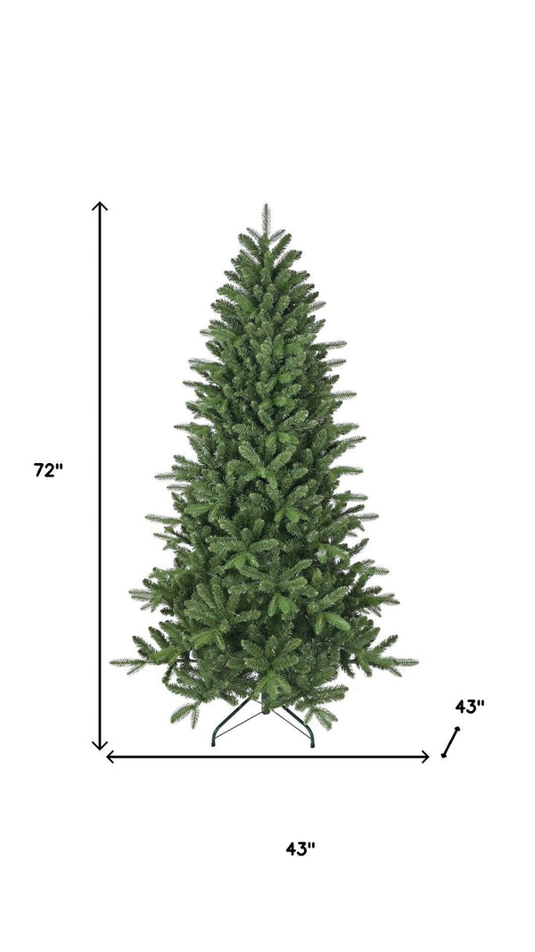 HomeRoots 6' Pre Lit Full Spruce Christmas Tree - Lifelike, Easy Assembly, LED Lights, Perfect Holiday Centerpiece 709828