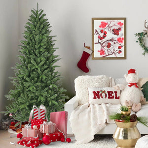 HomeRoots 6' Pre Lit Full Spruce Christmas Tree - Lifelike, Easy Assembly, LED Lights, Perfect Holiday Centerpiece 709828