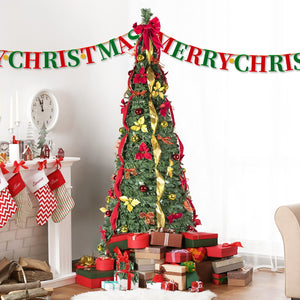 HomeRoots 7.5' Pre-Lit Full Spruce Christmas Tree – Realistic, Convenient, and Perfect for Festive Holiday Decor! 709829