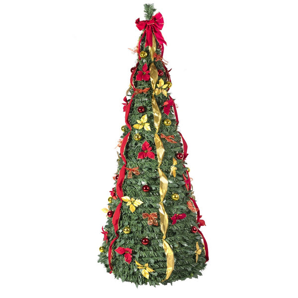 HomeRoots 4' Pre Lit Flocked Spruce Christmas Tree - Snowy Ambiance, Easy Setup, and Warm Lighting for Festive Joy 48 709830