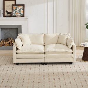 English Elm Cloud Sofa Loveseat – Modular Modern Loveseat With Plush Chenille Fabric For Living Room Comfort W1143S00050