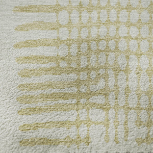 HomeRoots 8' X 10' Sand Brown & Ivory Geometric Area Rug with UV Protection - Washable, Stylish, Durable Design! 709852