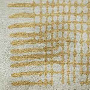 HomeRoots 8' X 10' Washable Area Rug in Beige, Blue & Green Geometric Design with UV Protection for Durability 709858