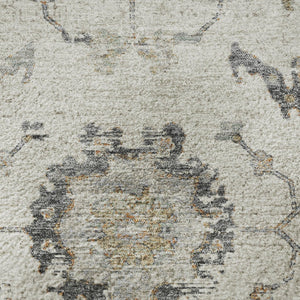 HomeRoots 8' X 10' Ivory Taupe Gray Oriental Washable Area Rug - Durable, Stain-Resistant, UV Protected Elegance 709876