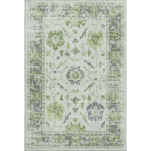 HomeRoots 10' X 14' Mint Green & Gray Oriental Area Rug - Stylish, Washable, UV-Protected for Busy Homes 709890