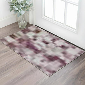 HomeRoots 5' X 8' Blush Green Gray Abstract Area Rug - UV Protected, Machine Washable, Stain Resistant Design! 709904
