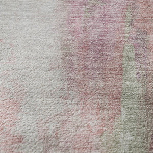 HomeRoots 8' X 10' Washable Blush Green & Gray Abstract Area Rug - Durable, UV Protected, Pet Friendly Design! 709906