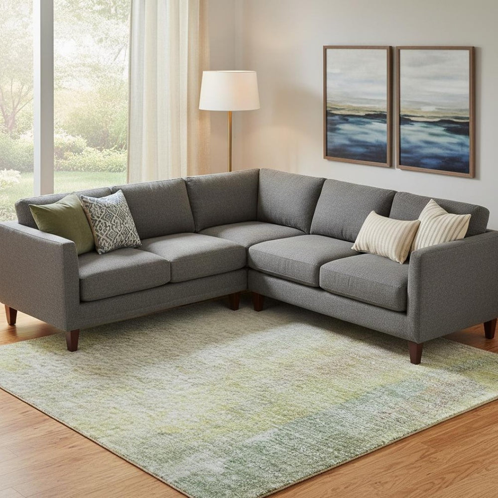 HomeRoots 10' X 14' Pale Aqua Ivory Teal Abstract Area Rug – Durable, Washable, UV-Protected & Kid-Friendly! 709920