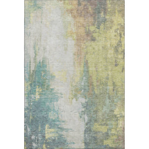 HomeRoots 10' X 14' Pale Aqua Ivory Teal Abstract Area Rug – Durable, Washable, UV-Protected & Kid-Friendly! 709920