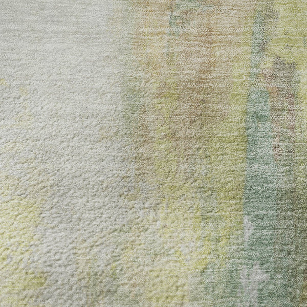 HomeRoots 10' X 14' Pale Aqua Ivory Teal Abstract Area Rug – Durable, Washable, UV-Protected & Kid-Friendly! 709920