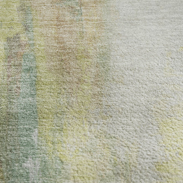HomeRoots 10' X 14' Pale Aqua Ivory Teal Abstract Area Rug – Durable, Washable, UV-Protected & Kid-Friendly! 709920