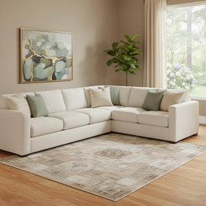 HomeRoots 9' X 12' Terra Cotta Abstract Washable Area Rug – UV-Resistant, Stain-Proof, Ideal for Busy Homes! 709973