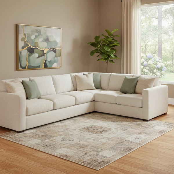 HomeRoots 9' X 12' Terra Cotta Abstract Washable Area Rug – UV-Resistant, Stain-Proof, Ideal for Busy Homes! 709973