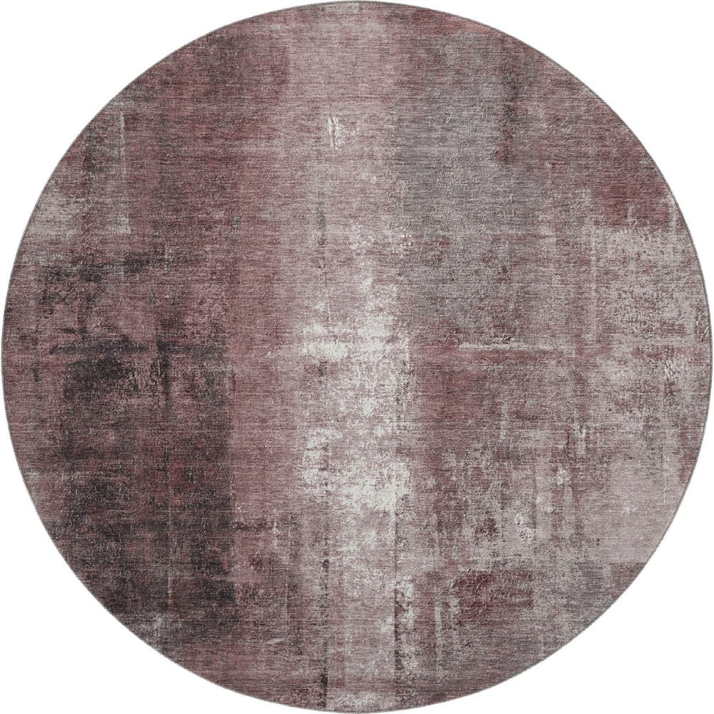 HomeRoots 8' X 10' Stylish Blush Charcoal Ivory Abstract Washable Area Rug with UV Protection & Non-Slip Backing 709978