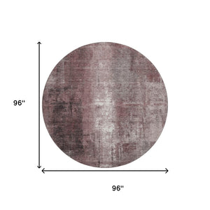 HomeRoots 8' X 10' Stylish Blush Charcoal Ivory Abstract Washable Area Rug with UV Protection & Non-Slip Backing 709978