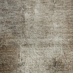 HomeRoots 8' Brown Gray and Ivory Abstract Round Rug – Washable, UV Protected, Durable & Ideal for Busy Homes 709983