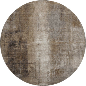 HomeRoots 8' X 10' Washable Abstract Area Rug in Brown, Gray, and Ivory - UV Protected, Stain Resistant Design 709984