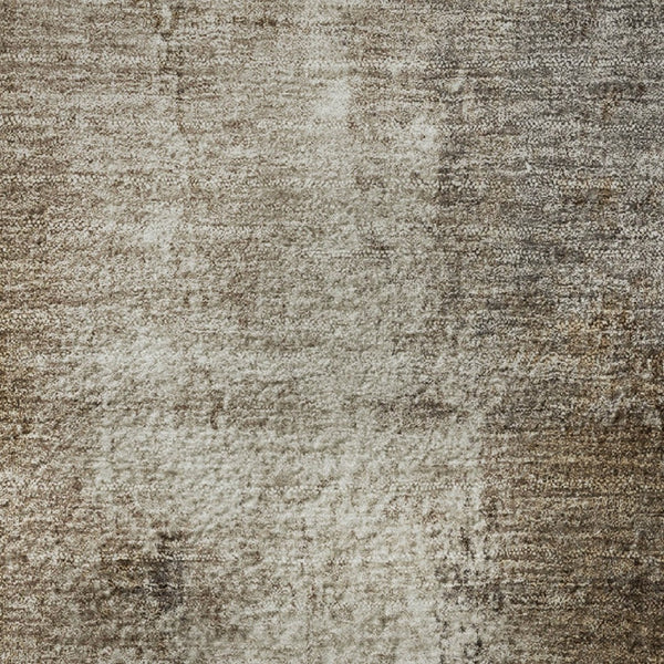 HomeRoots 8' X 10' Washable Abstract Area Rug in Brown, Gray, and Ivory - UV Protected, Stain Resistant Design 709984