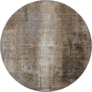 HomeRoots 8' X 10' Washable Abstract Area Rug in Brown, Gray, and Ivory - UV Protected, Stain Resistant Design 709984