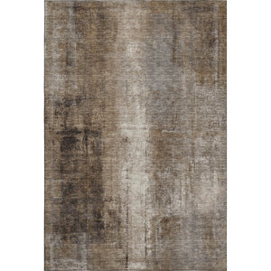 HomeRoots 9' X 12' Washable Area Rug in Brown, Gray & Ivory - UV Protected, Durable, Perfect for Busy Homes! 709985