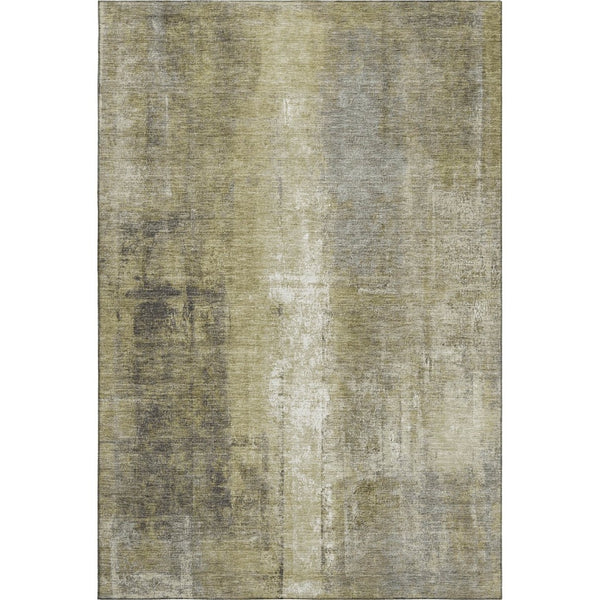 HomeRoots 5' X 8' Abstract Gold, Charcoal & Silver Washable Area Rug – Durable, Stain-Resistant & UV Protected 709988