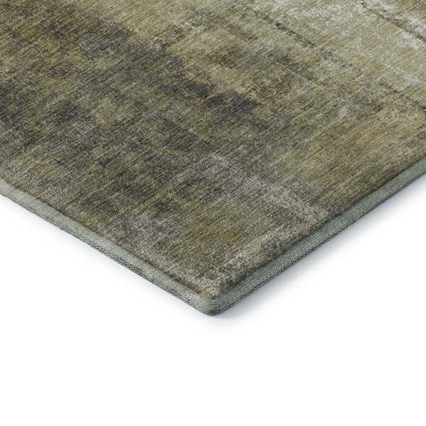 HomeRoots 5' X 8' Abstract Gold, Charcoal & Silver Washable Area Rug – Durable, Stain-Resistant & UV Protected 709988