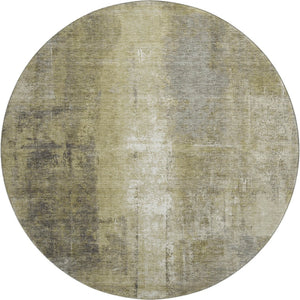 HomeRoots 8' X 10' Gold Charcoal Silver Abstract Washable Area Rug with UV Protection for Modern Homes 709990