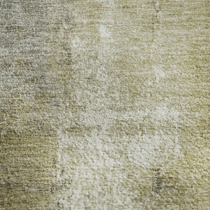 HomeRoots 10' X 14' Gold Charcoal & Silver Abstract Washable Area Rug - UV Protected, Stain-Resistant Design 709992