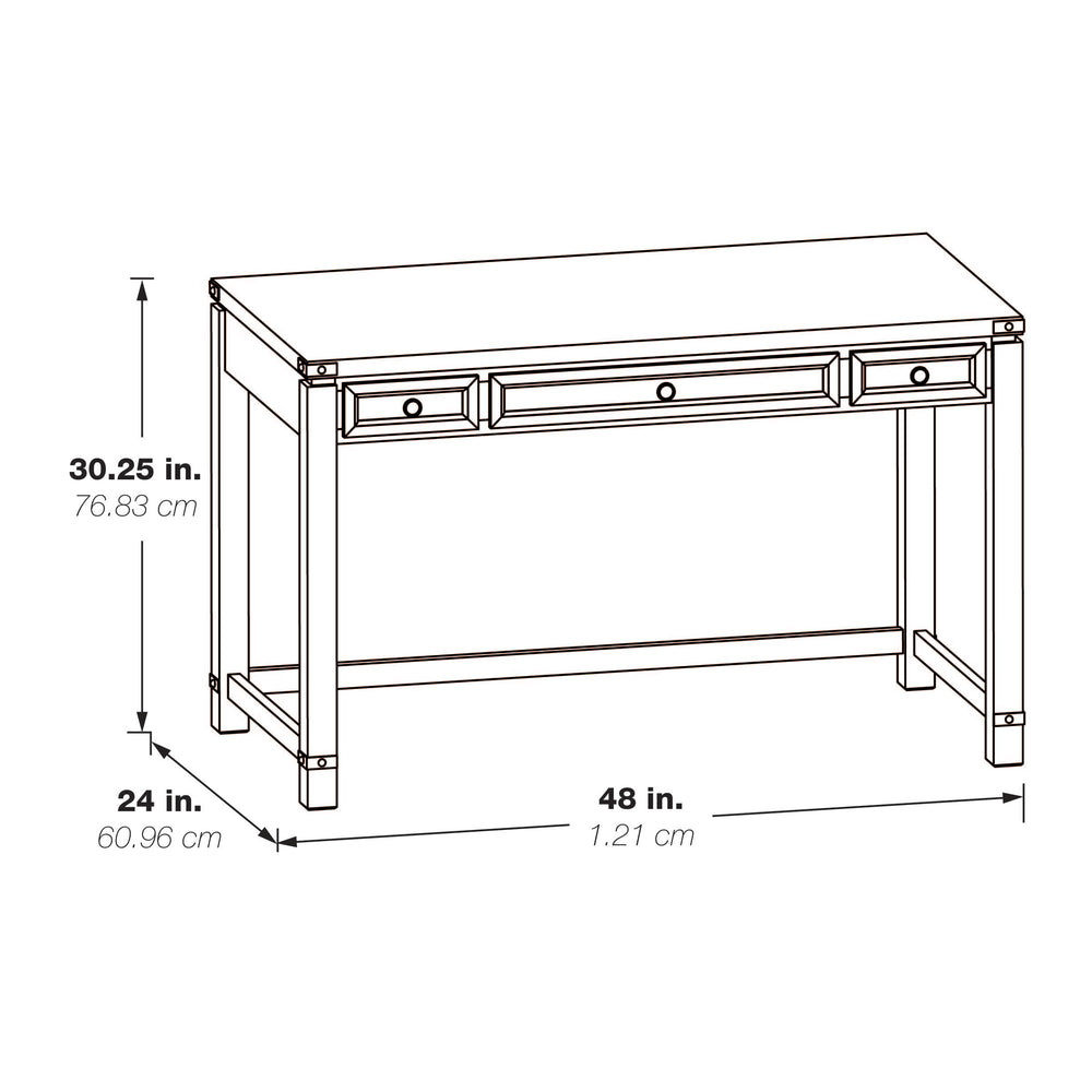 OSP Home Furnishings Baton Rouge Desk Brushed Walnut