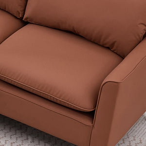 English Elm Ts Cat Paw Faux Leather Accent Chair Nordic Retro Single Seat for Bedroom Lounge Brown W2311P457724