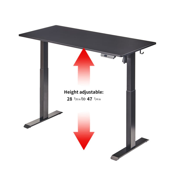 English Elm Electric Sit Stand Desk with Seamless One Piece Top and Industrial Steel Frame W1769P345624