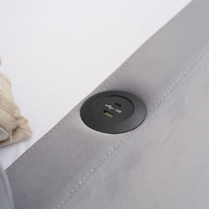 English Elm Twin Upholstered Daybed with Trundle Sofa Bed for Guest Room, Pine Wood Frame, Velvet Upholstery, Sturdy Slat Support and Full-Length Comfort Grey W1361S00022