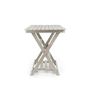 English Elm Summit Ridge Recycled Hdpe Outdoor Folding Bar Table Weather Resistant Eco Patio Sand B2745P409717