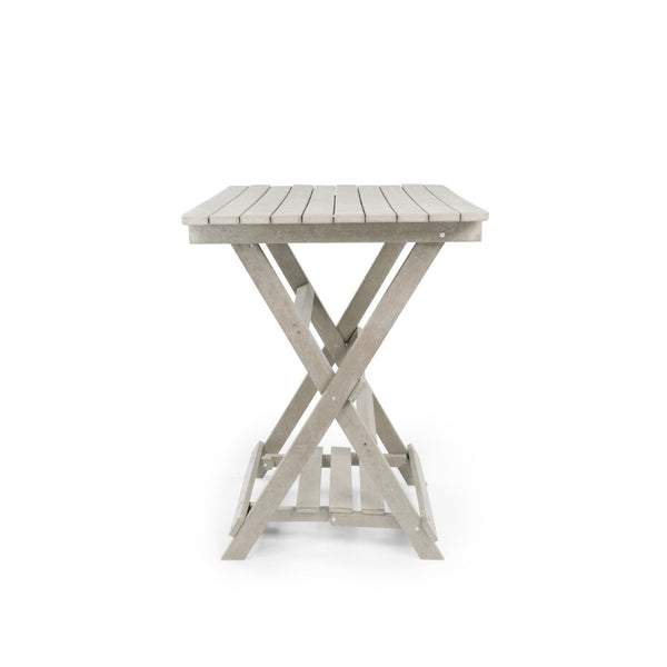 English Elm Summit Ridge Recycled Hdpe Outdoor Folding Bar Table Weather Resistant Eco Patio Sand B2745P409717