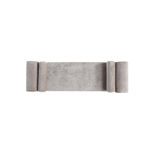 English Elm Modern Concord Chenille 59" Bench in Dove Greige — Kiln-Dried Pine, Plush Chenille, Bolster Pillows, Durable Finish B365P398217