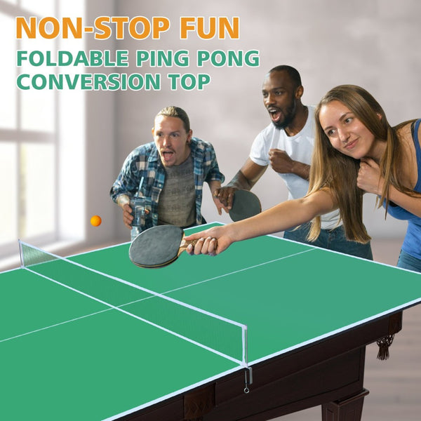 English Elm 8ft Foldable Mdf Ping Pong Conversion Top for Solo Practice and Indoor Play Green W1408P262535