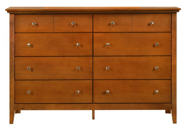 English Elm Hammond Elegant Silver Champagne Dresser with Dovetail Drawers, Soft-Close Hardware, Durable Veneer Finish Oak 41 L x 63 W x 21 H B078108323