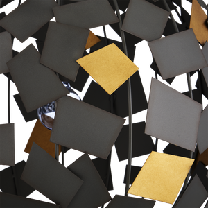 Moon Night Gray & Gold Orb Chandelier - Eco-Friendly Modern Lighting with Unique Space-Inspired Design