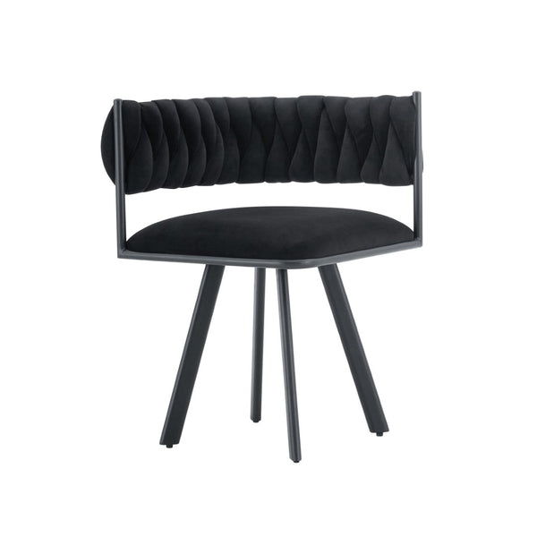 English Elm 9-piece Square Dining Set Velvet Upholstered Chairs Two-tone Tabletop Seats 8 Black,White,Wood W3875S00150