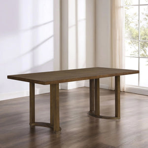 English Elm Christopher Knight Home® - 69 69 INCHES DINING TABLE - Sleek Solid Wood & MDF Rectangular Table with U-Shaped Trestle Base, Seats 6 Walnut N771P256927T