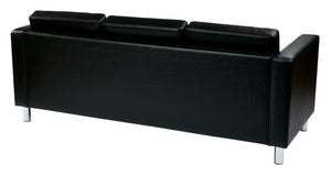 OSP Home Furnishings Pacific Sofa Couch Black